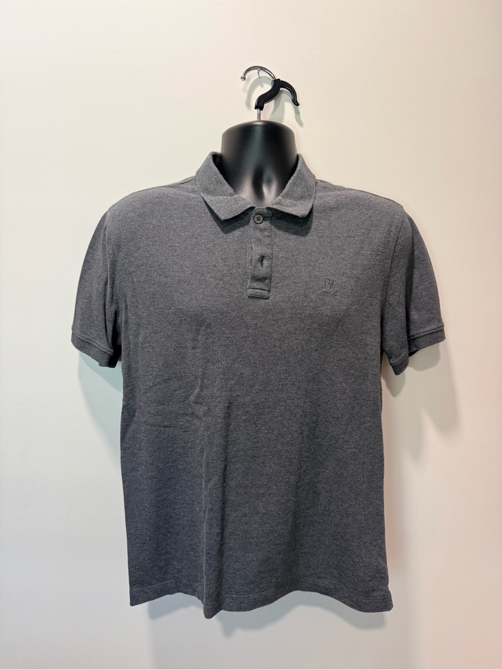 Banana Republic Men's Polo Shirt - Charcoal Gray